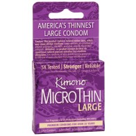 Kimono Micro Thin Large Condom Box of 3 - Ultimate Comfort