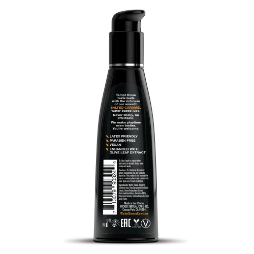 Lubricante a Base de Agua Wicked Aqua - Salado de Caramelo para Sabor Supremo