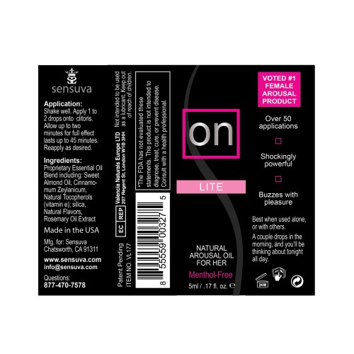 ON Natural Arousal Oil Lite for Her - 5ml