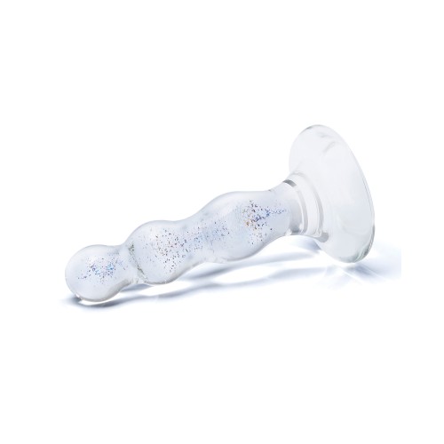 Glas Triple Play Beaded Butt Plug - Clear