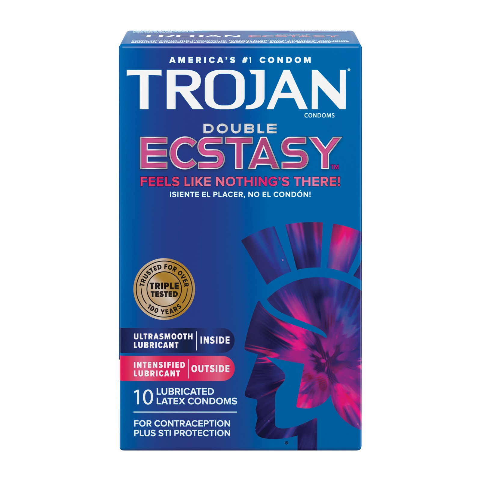 Condones Trojan Double Ecstasy - Caja de 10