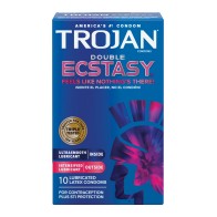 Condones Trojan Double Ecstasy - Caja de 10