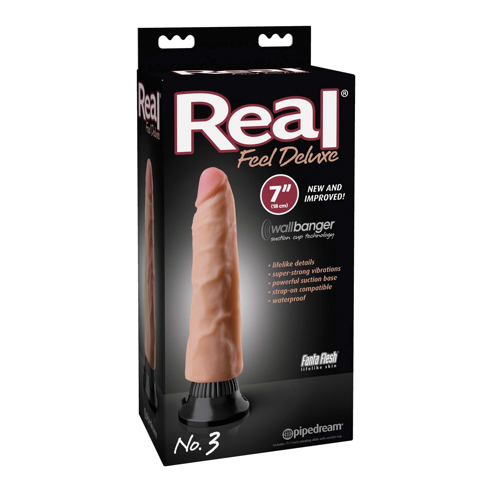 Real Feel Deluxe No. 3 7 Inch Waterproof Vibe Flesh