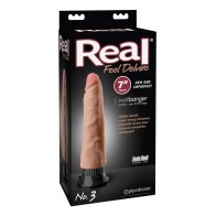 Real Feel Deluxe No. 3 7 Inch Waterproof Vibe Flesh