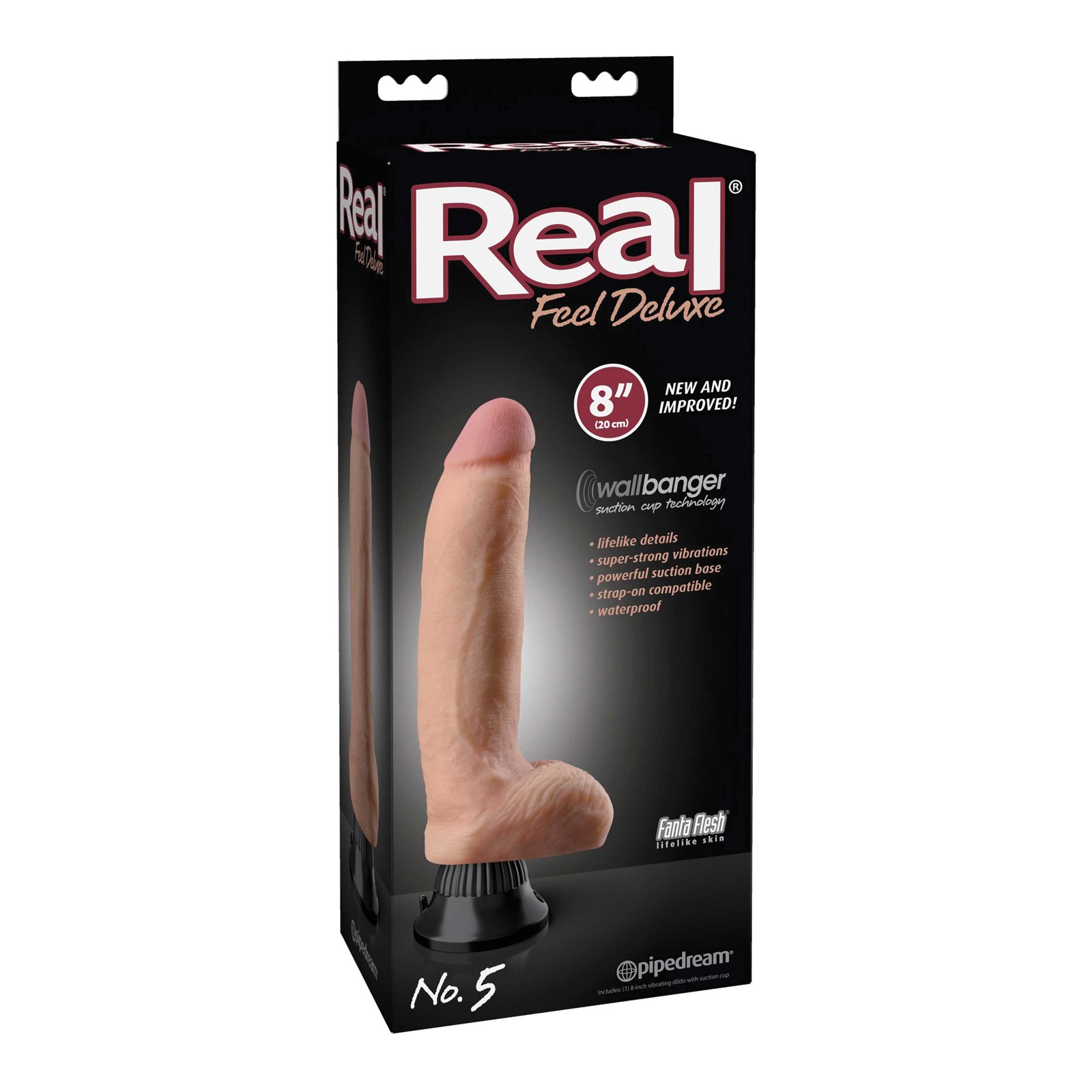 Real Feel Deluxe No. 5 8 inch Vibe Waterproof Flesh