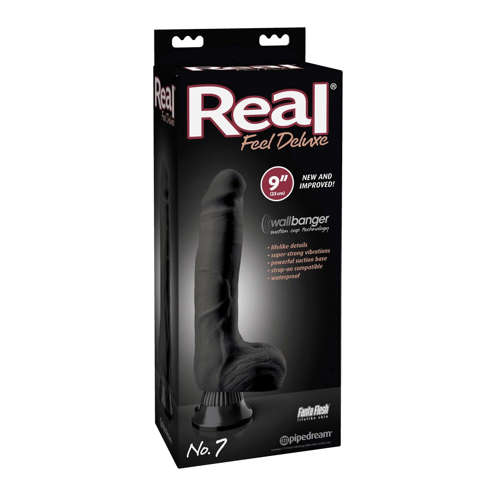 Real Feel Deluxe No. 7 Waterproof Vibe - Black