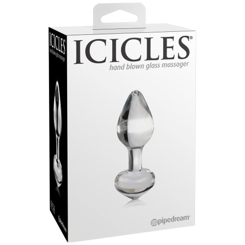 Icicles No. 44 Hand Blown Glass Butt Plug - Clear