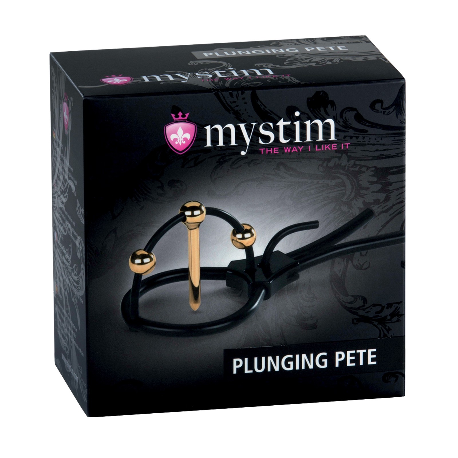 Mystim Plunging Pete Sondeo Uretral Negro Dorado - Herramienta de Placer de Lujo