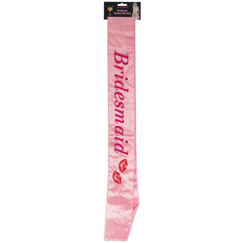 Sash de Dama de Honor Parpadeante - Rosa