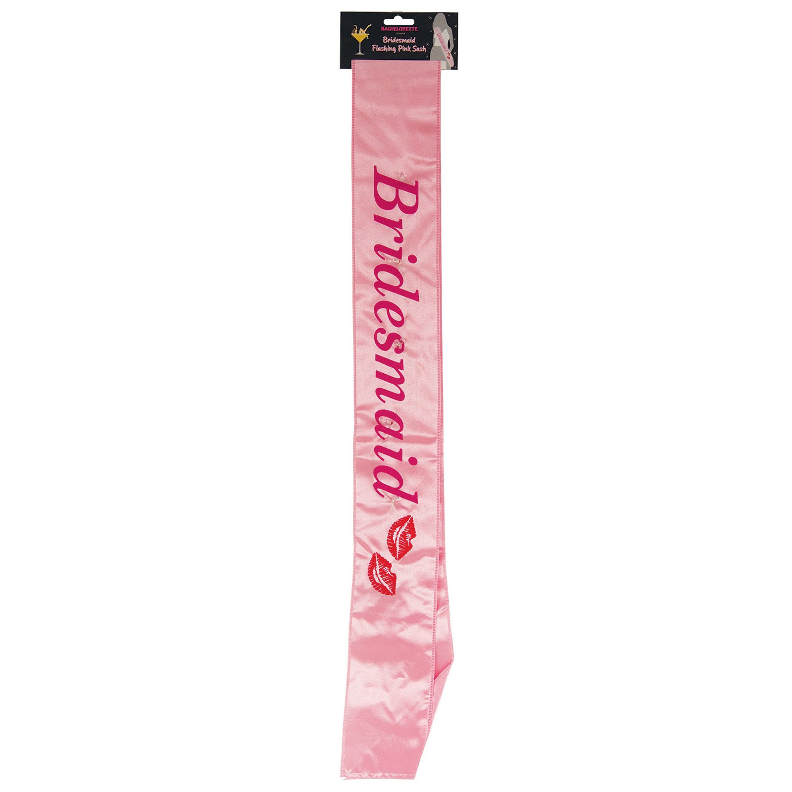 Sash de Dama de Honor Parpadeante - Rosa