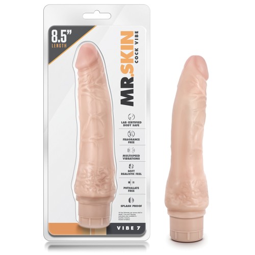 Blush Dr. Skin Vibe 8.5 Inch Vibrating Dong Beige