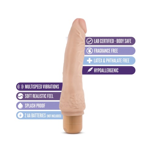 Blush Dr. Skin Vibe 8.5 Inch Vibrating Dong Beige