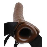 Fetish Fantasy Strap-On Vibrador Hueco de 8" - Marrón