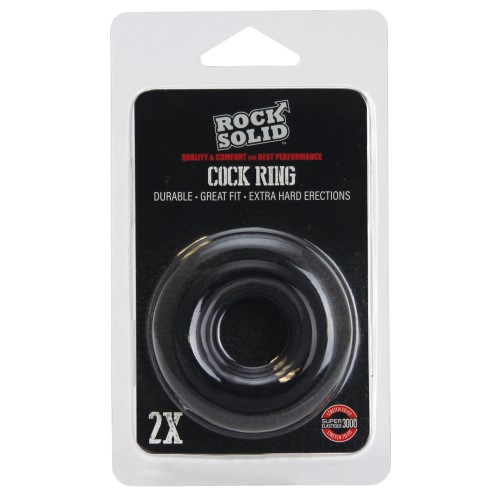 Rock Solid 2 Black Donut Ring