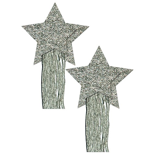 Pastease Tassle Glitter Stars Silver - Playful Accessories