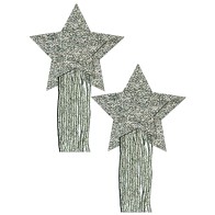 Pastease Tassle Glitter Stars Silver - Playful Accessories