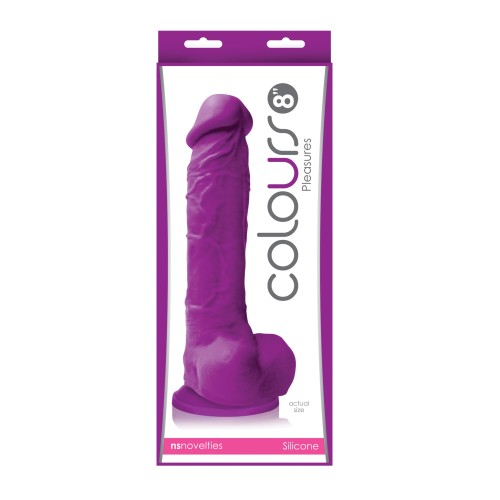 Colours Pleasures 8" Dildo with Suction Cup - Vibrant Pleasure