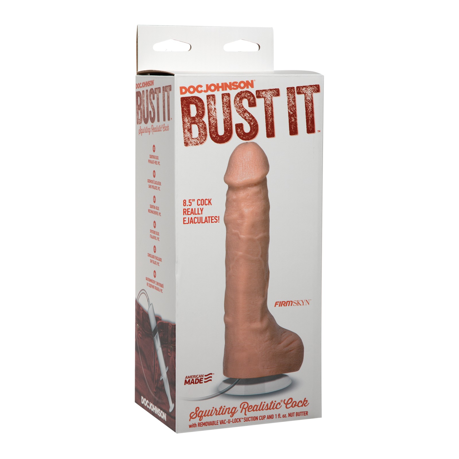 Pene Realista Bust It con Nut Butter Carne 8.5 pulgadas