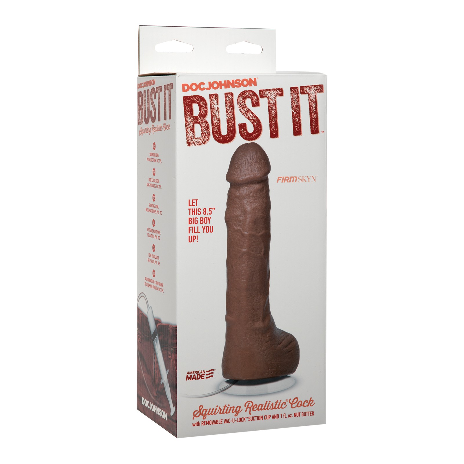 Pene Realista Squirting con Nut Butter - Marrón