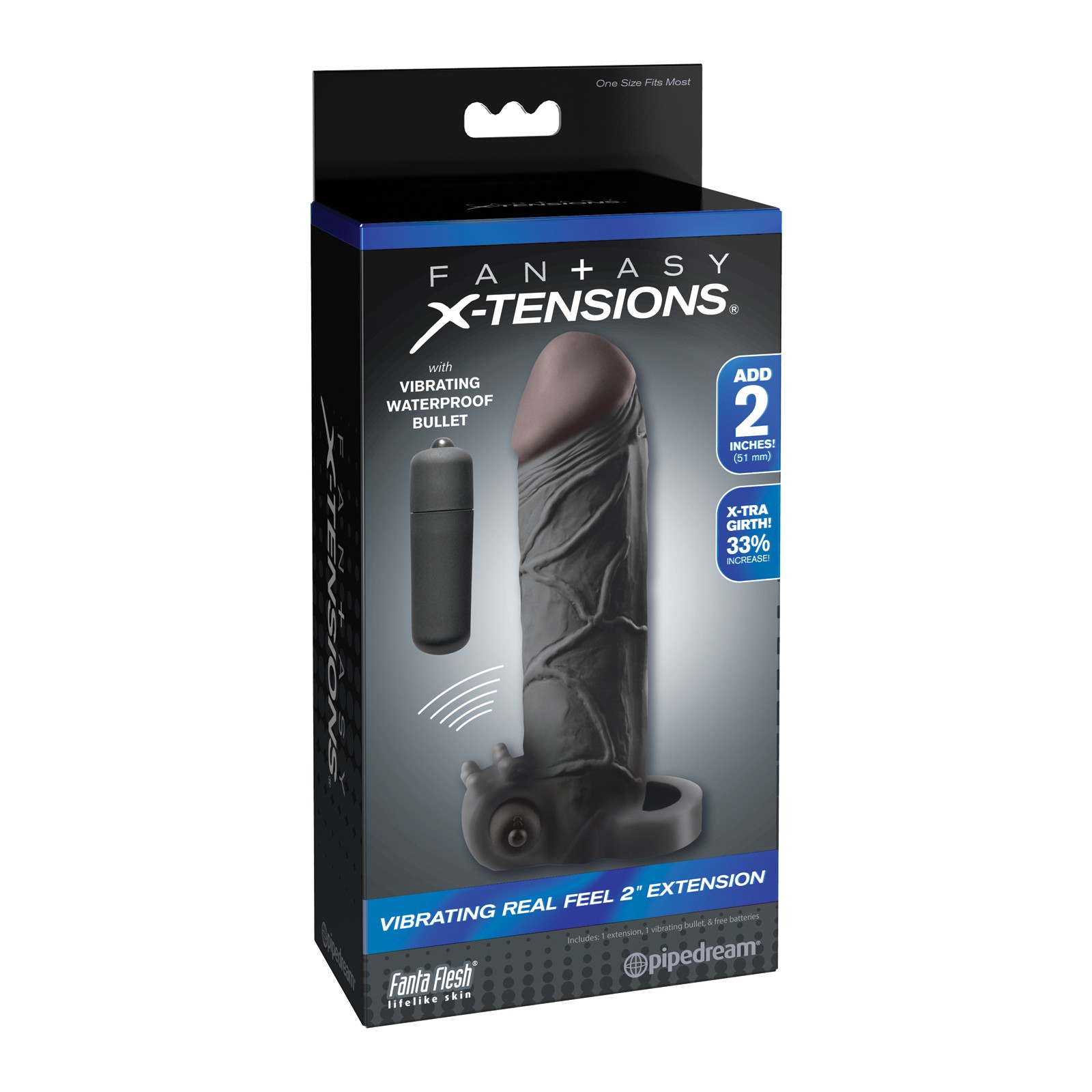 Extensión Vibradora Fantasy X-tensions con Strap para Testículos