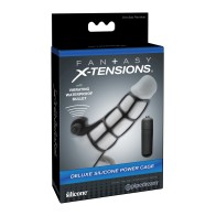 Fantasy X-tensions Deluxe Silicone Power Cage Black for Enhanced Pleasure