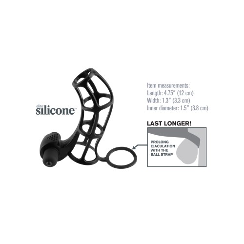 Fantasy X-tensions Deluxe Silicone Power Cage Black for Enhanced Pleasure