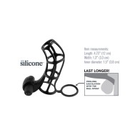 Fantasy X-tensions Deluxe Silicone Power Cage Negro para Mayor Placer