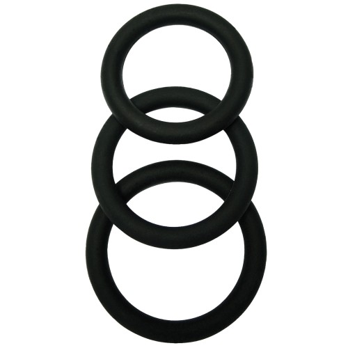 MALESATION Cock Ring Set Pack of 3 Black