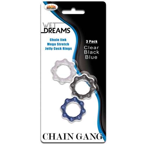 Anillos de Pene Chain Gang Wet Dreams para Placer Mejorado