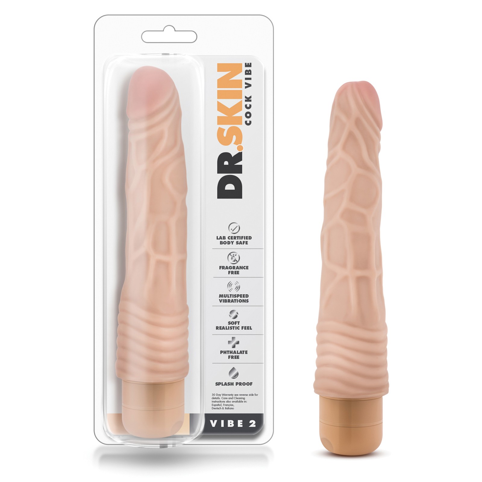 Blush Dr. Skin Vibe #2 Realistic Vibrator Beige