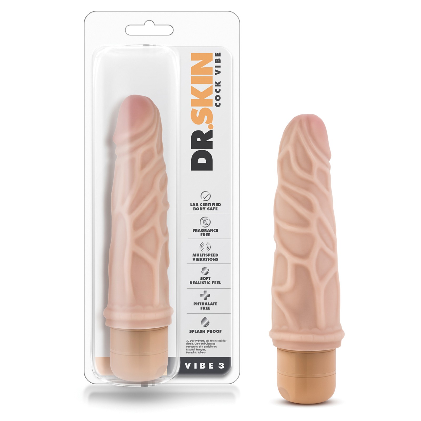 Vibrador Dr. Skin Vibe #3 - Beige