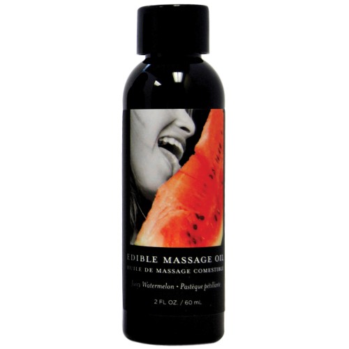 Earthly Body Edible Massage Oil 2 oz Watermelon