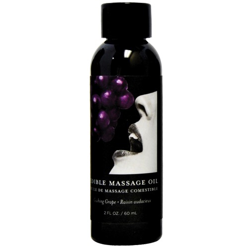 Earthly Body Edible Massage Oil Grape 2 oz