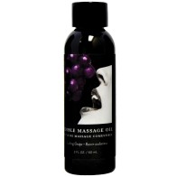 Earthly Body Edible Massage Oil Grape 2 oz