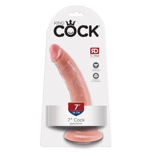 Dildo King Cock de 7" Flesh - Placer Realista