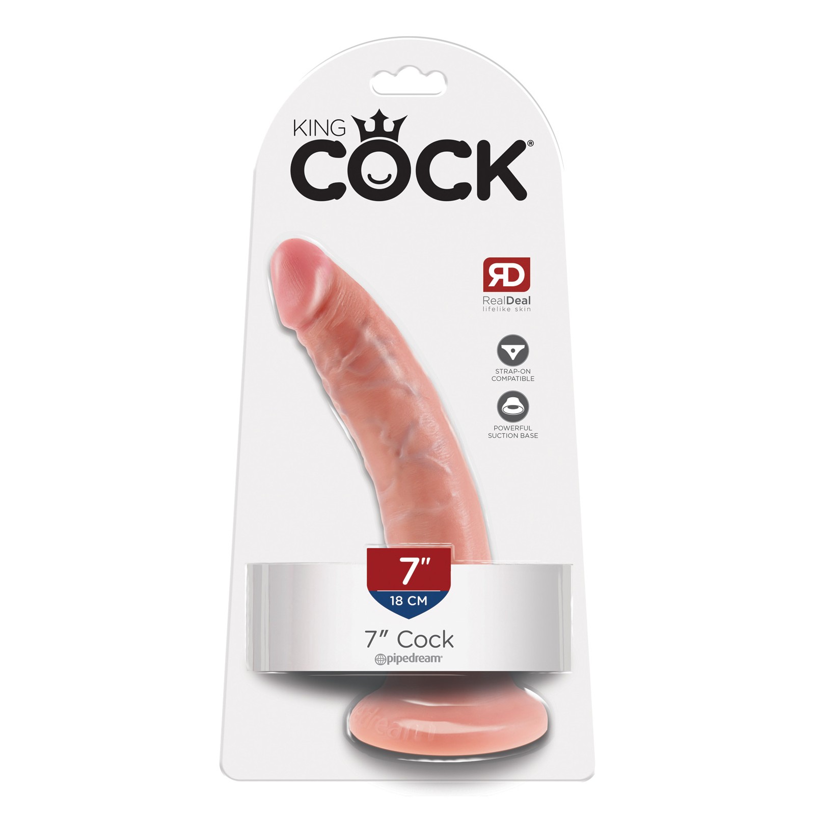 Dildo King Cock de 7" Flesh - Placer Realista