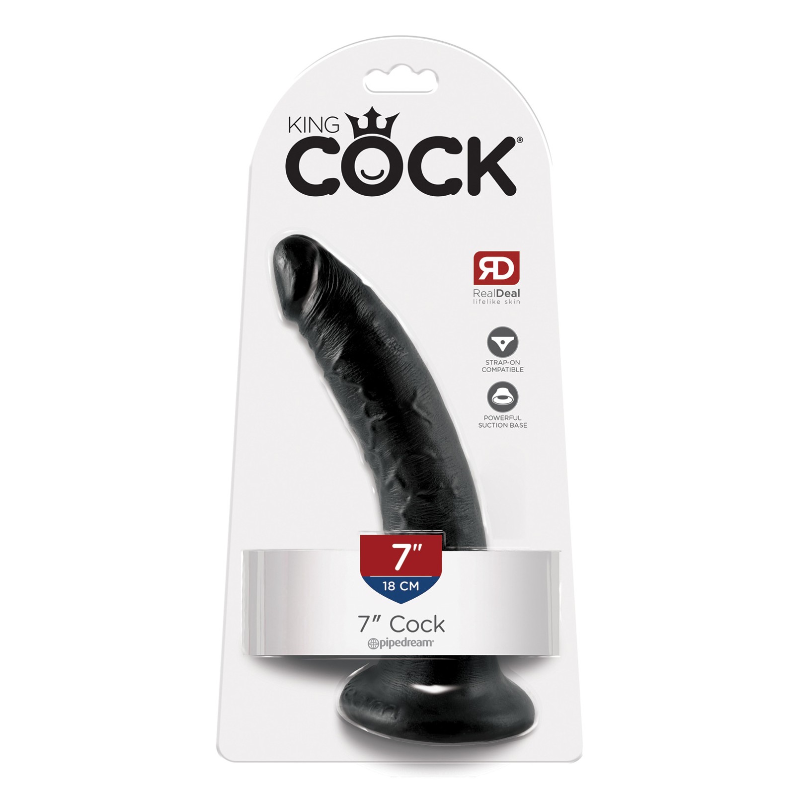 King Cock 7 Inch Cock Black