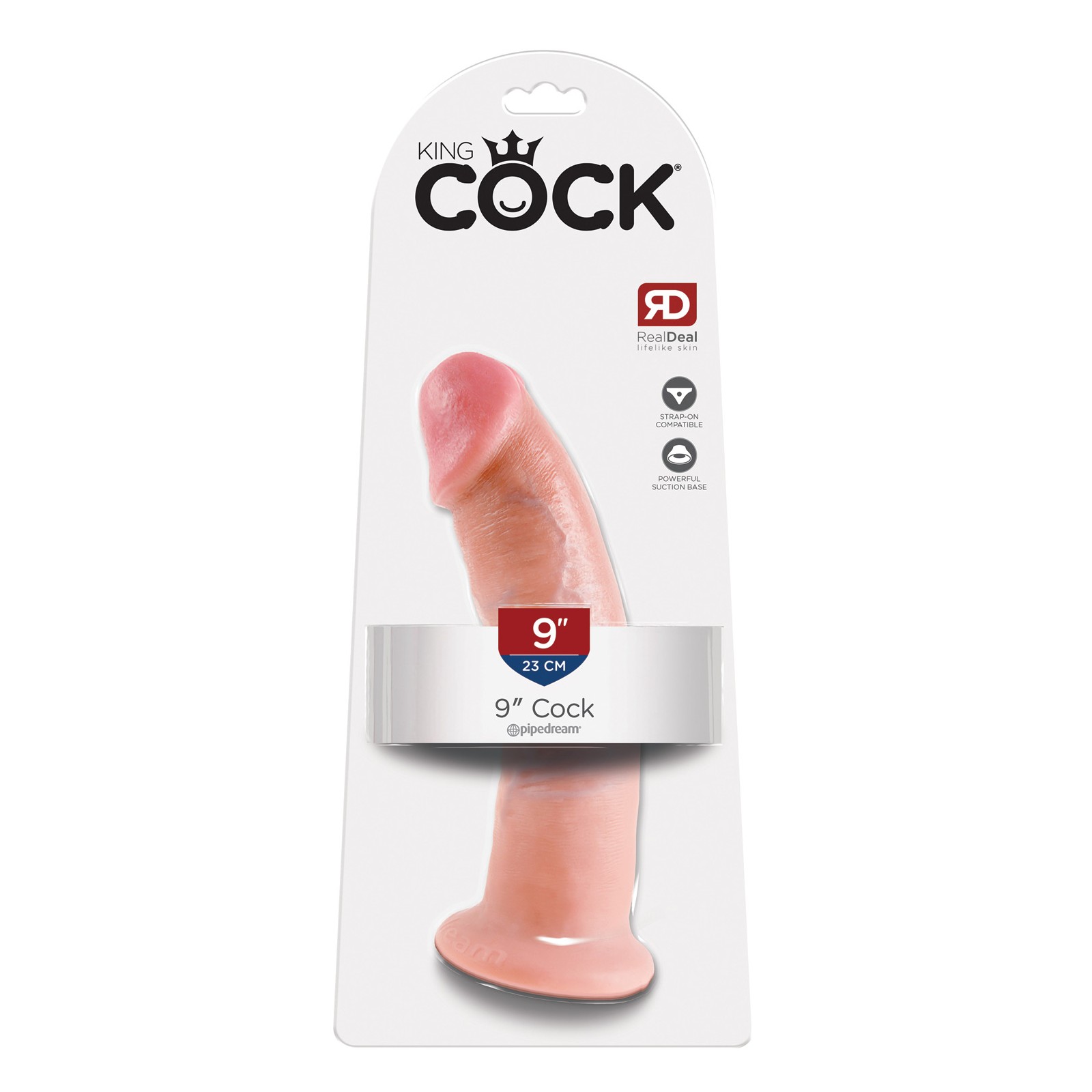 King Cock 9 Inch Realistic Dildo Flesh - Experience Ultimate Pleasure