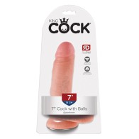 King Cock 7" Dildo with Balls