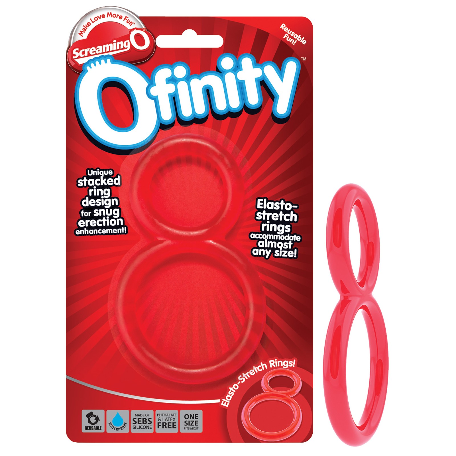 Screaming O Double Erection Ring Red