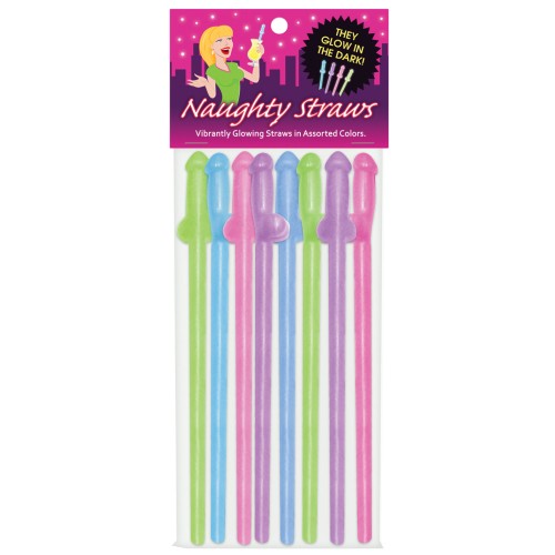 Glow in the Dark Penis Straws Party Supplies