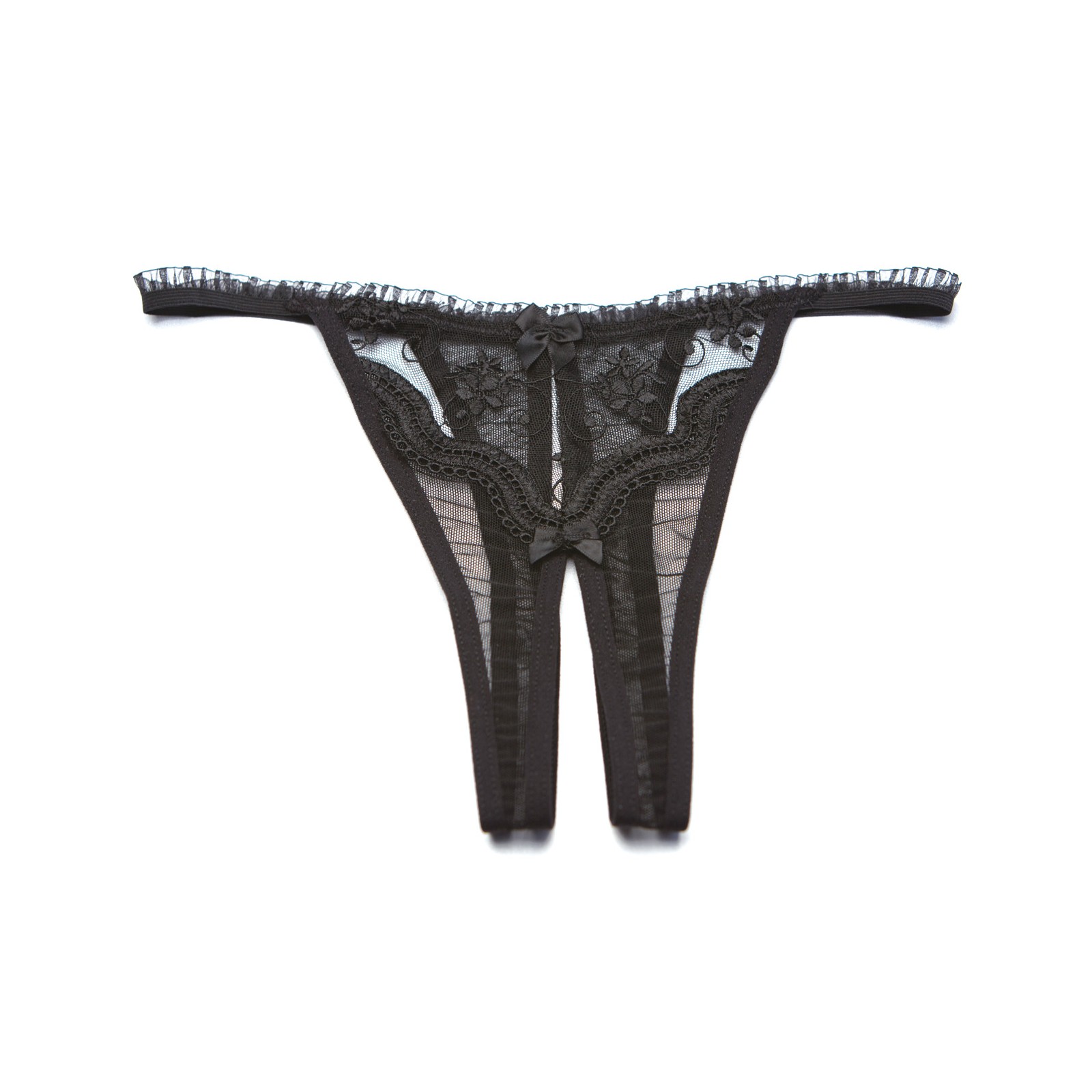 Scalloped Embroidery Crotchless Panty for Allure