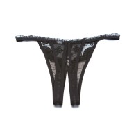 Scalloped Embroidery Crotchless Panty for Allure