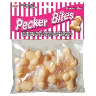 Pecker Bites Sabor Fresa - Divertidos Bocaditos Comestibles