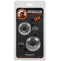 Anillo para Pene y Testículos Oxballs TruckT - Transparente Pack de 2