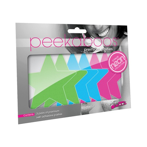 Pack de Pasties Neon Stars Peekaboos