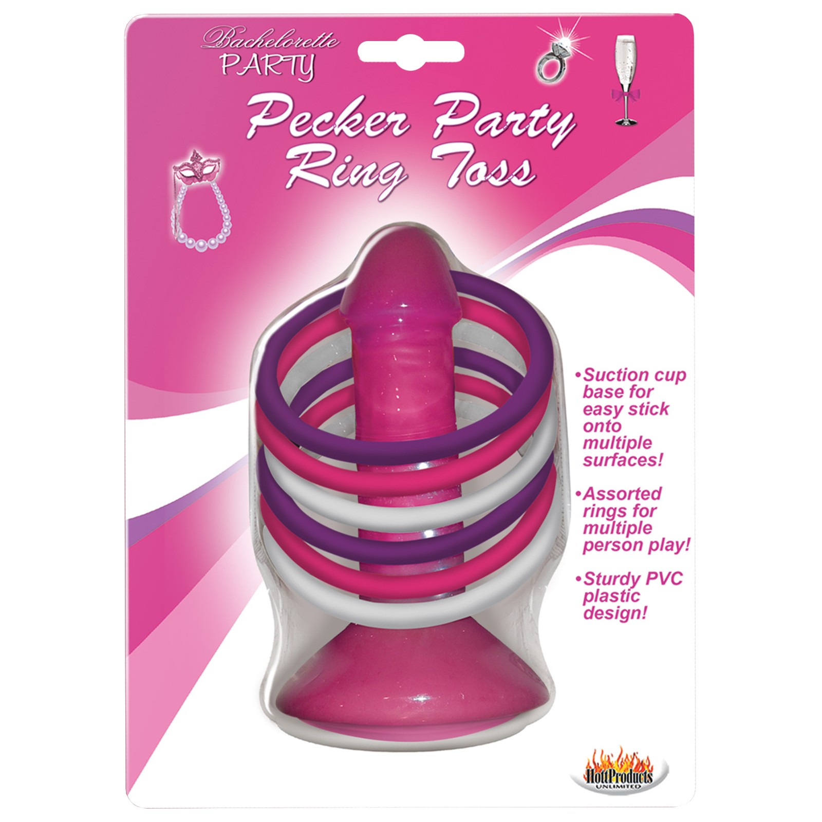 Juego de Lanzamiento de Aros Pecker Rosa