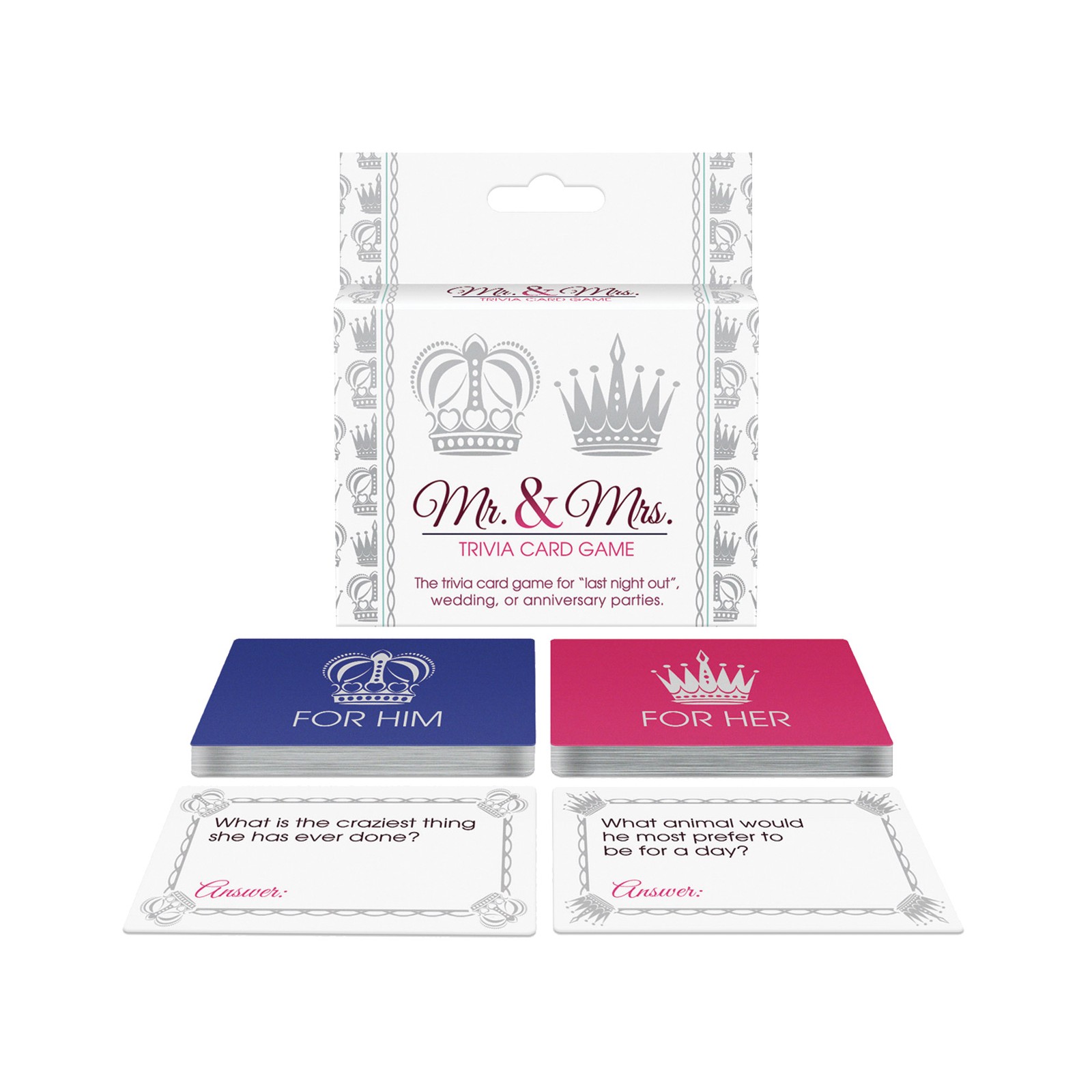 Mr. and Mrs. Trivia Card Game