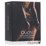 Shots Ouch Leather Cuffs for Bondage Fun