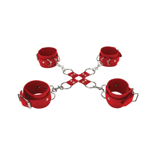 Ouch Leather Hand & Leg Cuffs for Versatile Play